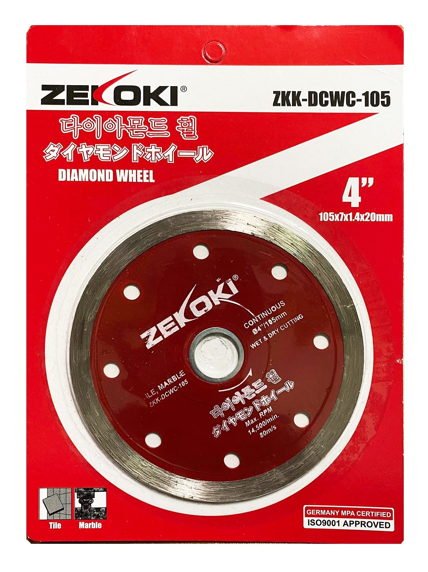Zekoki Diamond Cut off Wheel Zekoki Diamond Cut off Wheel